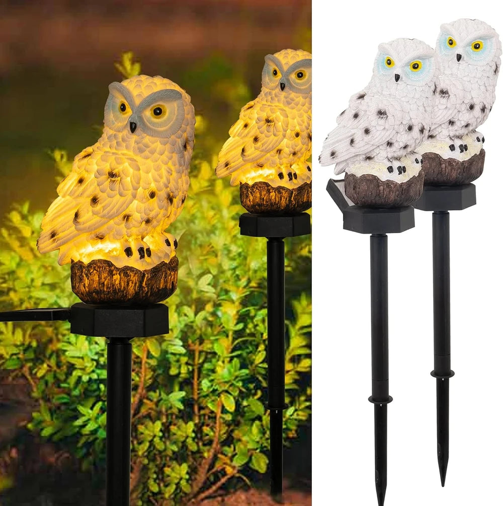 Solar Owl Garden Light - Waterproof LED Outdoor Stake Light