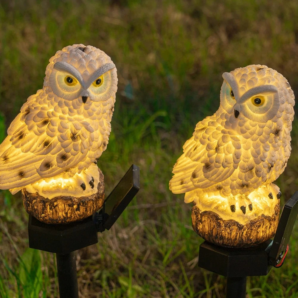 Solar Owl Garden Light - Waterproof LED Outdoor Stake Light