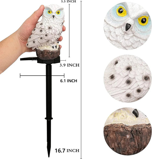 Solar Owl Garden Light - Waterproof LED Outdoor Stake Light